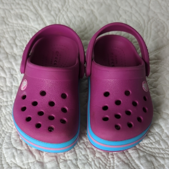 CROCS Other - CROCS Kids Magenta and Blue Clogs